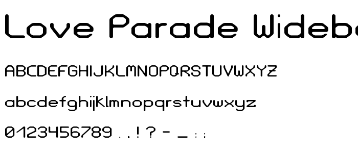 Love Parade widebold font